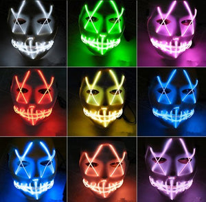 Halloween Led Glowing Full Face Mask