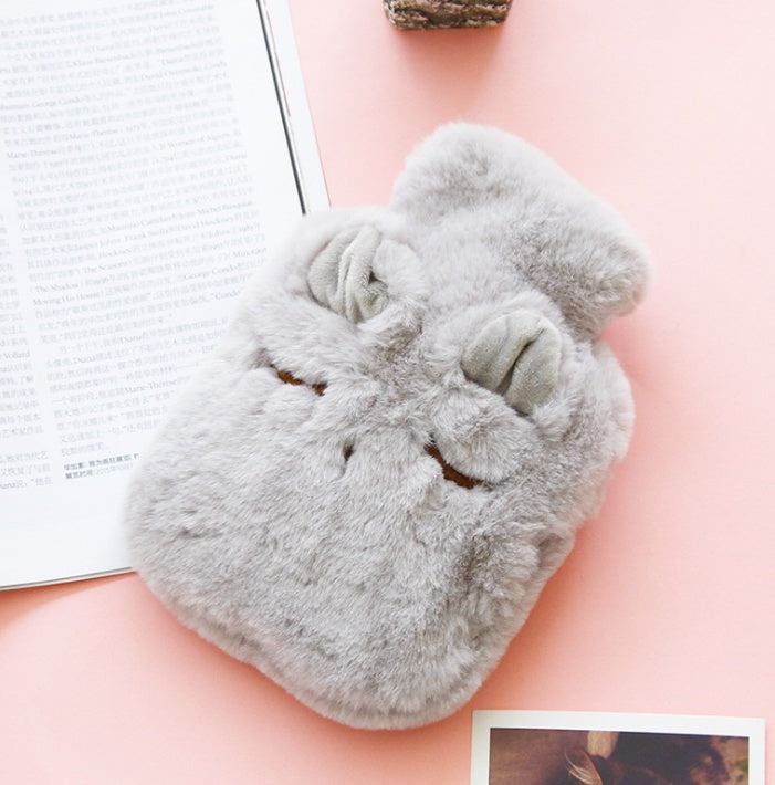 Creative Hot Water Bottles Winter Cute Cartoon Hot Water Bag Cat Animal Plush Warm Water Bags PVC Hand Warmer Water-Filling Bag