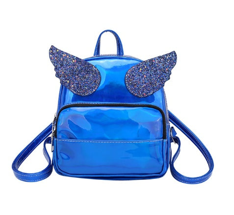 Fashion Cute Laser Sequins Backpacks with Sequins Angle Wings