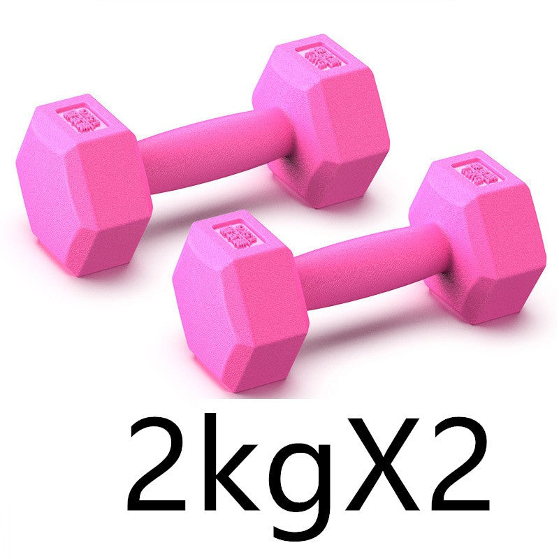 Dumbells Men's Arm Muscle Training Household Rubberized Dumbbells Female Fitness Equipment