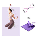 Upright Yoga Mats For Men And Women Yu Ka Thickened Widened And Lengthened Non-slip Yoga Mat Floor Mats Home Dance Three-Piece Set