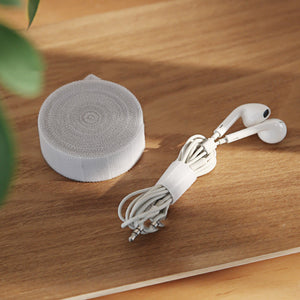 Winding cable tie headphone cable organizer tie cable