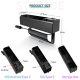 Car Organizer with Charger Cable Car Seat Gap Storage Box with Cable