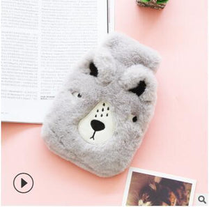 Creative Hot Water Bottles Winter Cute Cartoon Hot Water Bag Cat Animal Plush Warm Water Bags PVC Hand Warmer Water-Filling Bag