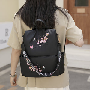 Women's Fashion Simple Ethnic Style Embroidery Casual Backpacks