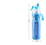 500ml Outdoor Cycling Running Water Drinking Bottle Misting Spray Healthy Sports Bottles