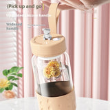 Tea Water Separation Magnetic Glass Water Cup Sealed Without Leakage Glass Tea Water Cup Infuser Tumbler Drinkware Water Bottle With Tea Filter